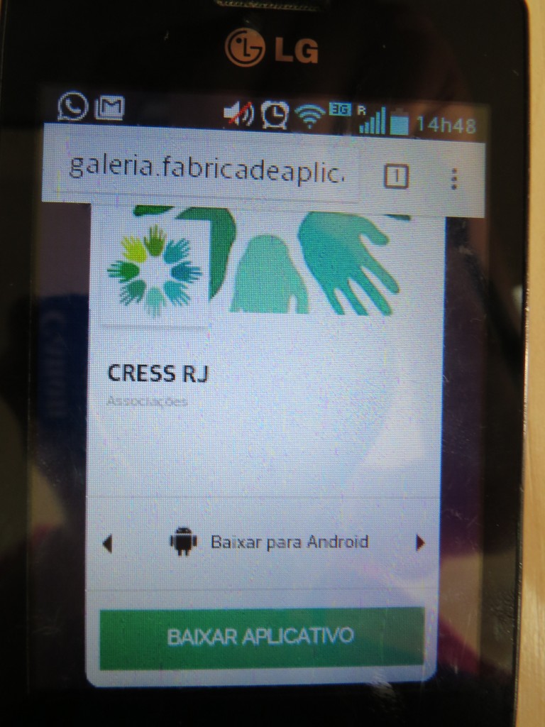Passo 3: Ao carregar essa página clique na opção "Baixar Aplicativo".