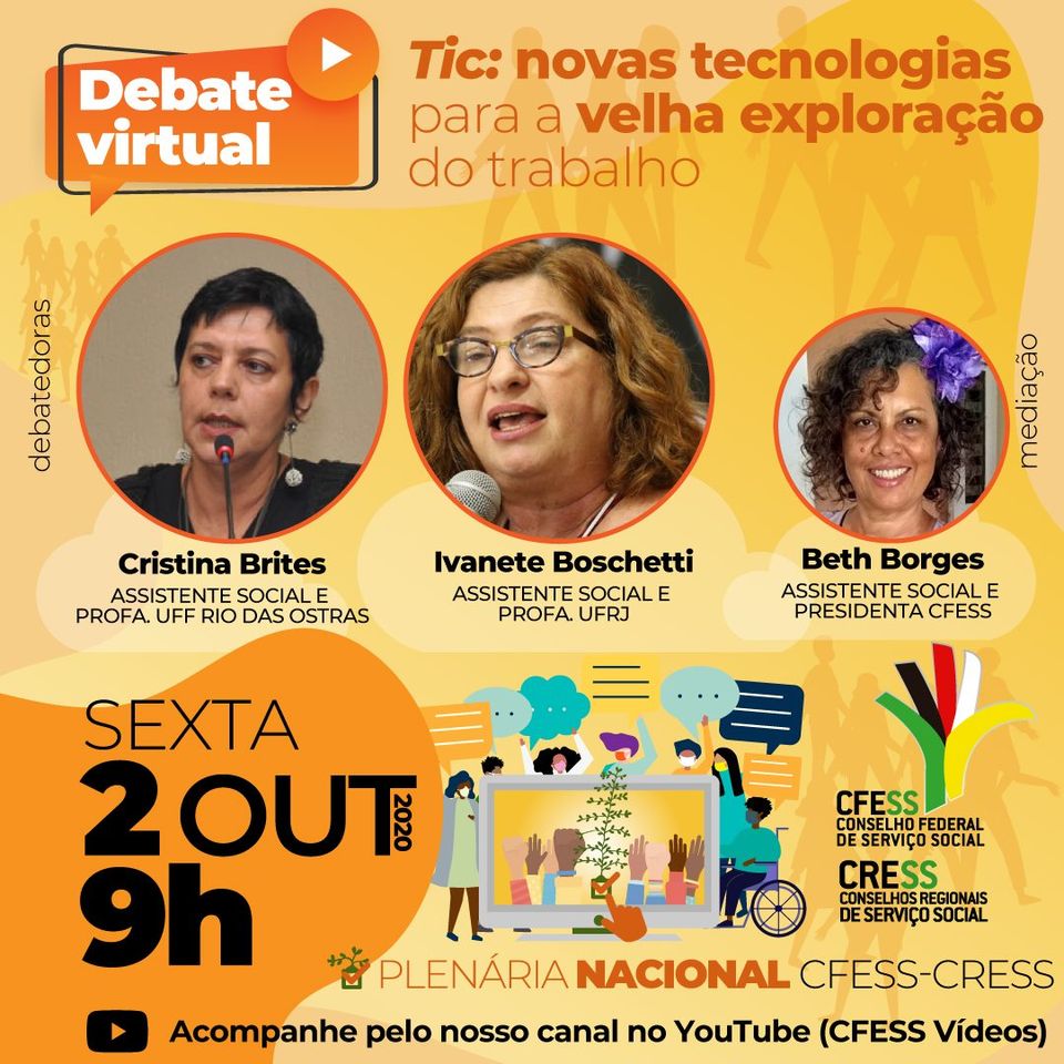 Comissão de Trabalho e Formação Profissional CRESS-BA realiza atividade em  21/10. Confira e participe!