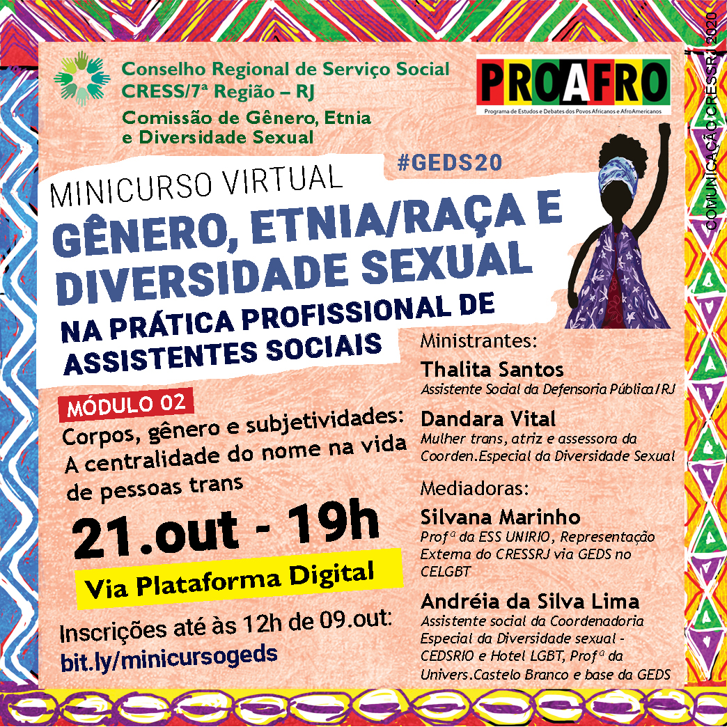 Comissão de Trabalho e Formação Profissional CRESS-BA realiza atividade em  21/10. Confira e participe!