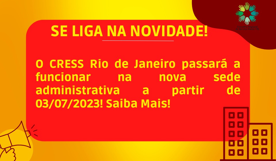 📣 O CRESS/RJ promoverá no próximo - Cress Rio de Janeiro