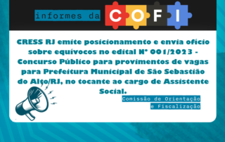 Card padrão dos Informes da COFI, com as letras, em cores diferente, formando a palavra COFI aludindo a um quebra-cabeça