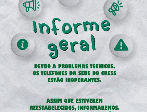 Devido a problemas técnicos, os telefones da sede do CRESS RJ estão inoperantes.