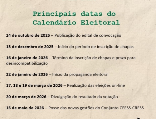 Eleições CFESS-CRESS 2026-2029: veja as principais datas do Calendário Eleitoral
