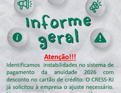 Atenção: identificamos instabilidades no sistema de pagamento da anuidade; leia aqui: