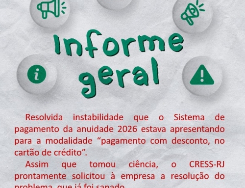 Atenção: Resolvida instabilidade que o Sistema de pagamento estava apresentando na modalidade “pagamento com desconto, no cartão de crédito”